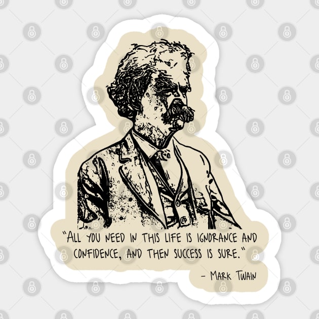 Mark Twain Sticker by Yethis